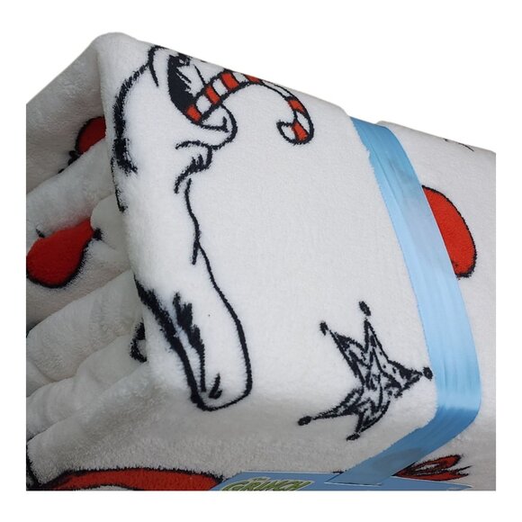 Dr. Seuss The Grinch Plush Blanket Queen 90" X 90" Christmas Holiday Gifts - Picture 8 of 10